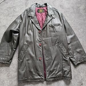 Avirex officers o'coat field leather jacket